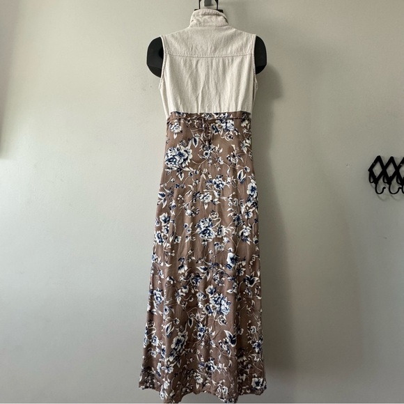 Vintage x Chablis Beige and Brown Sleeveless Maxi - Picture 2 of 11